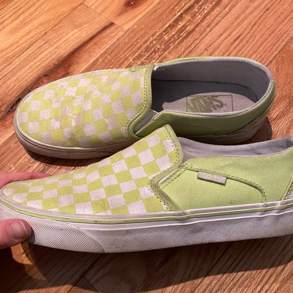 Checkered Slip On Vans